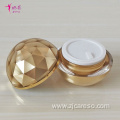 Ball Shape Acrylic Cream Jar with Diamond Surface